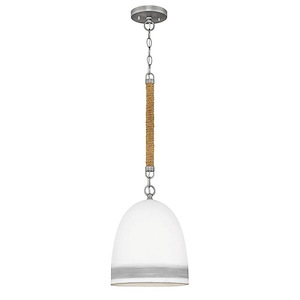 Nash - 1 Light Small Pendant in Traditional-Coastal Style - 10 Inches Wide by 21.75 Inches High