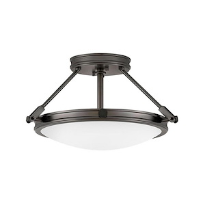 Collier - 3 Light Semi-Flush Mount In Traditional and Mid-Century Modern Style-9.25 Inches Tall and 16.5 Inches Wide - 1153539