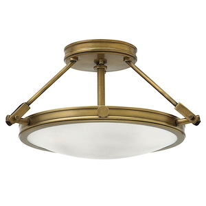 Collier - 3 Light Small Semi-Flush Mount in Traditional-Mid-Century Modern Style - 16.5 Inches Wide by 9.25 Inches High - 759297