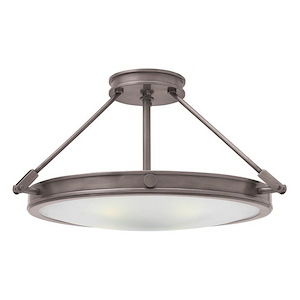 Collier - 4 Light Medium Semi-Flush Mount in Traditional-Mid-Century Modern Style - 22 Inches Wide by 11.5 Inches High