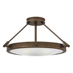 Collier - 4 Light Medium Semi-Flush Mount in Traditional-Mid-Century Modern Style - 22 Inches Wide by 11.5 Inches High