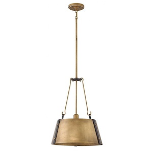 Cartwright - 1 Light Medium Drum Chandelier in Traditional-Rustic-Industrial Style - 15.25 Inches Wide by 19.75 Inches High - 759301