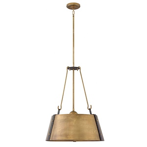 Cartwright - 3 Light Large Drum Chandelier in Traditional-Rustic-Industrial Style - 19.5 Inches Wide by 25 Inches High - 759302