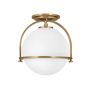 Somerset - 1 Light Small Semi-Flush Mount in Transitional Style - 11.5 Inches Wide by 12.5 Inches High