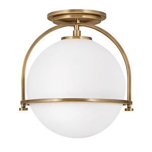 Somerset - 1 Light Small Semi-Flush Mount in Transitional Style - 11.5 Inches Wide by 12.5 Inches High - 925790