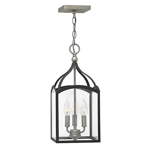 Clarendon - 3 Light Small Open Frame Pendant in Traditional Style - 8 Inches Wide by 18.25 Inches High