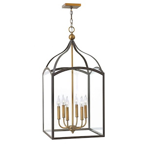 Clarendon - 6 Light Large Open Frame Foyer in Traditional Style - 16 Inches Wide by 33.75 Inches High