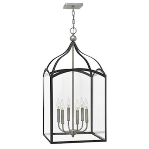 Clarendon - 6 Light Large Open Frame Foyer in Traditional Style - 16 Inches Wide by 33.75 Inches High