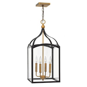 Clarendon - 4 Light Medium Open Frame Foyer in Traditional Style - 12 Inches Wide by 26.5 Inches High