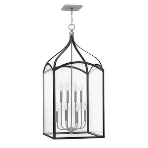 Clarendon - 8 Light Large 2-Tier Open Frame Foyer in Traditional Style - 20 Inches Wide by 44 Inches High