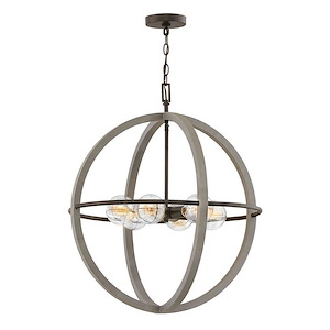Bodie - Six Light Medium Orb Chandelier in Transitional Style - 25 Inches Wide by 28.5 Inches High - 1333571