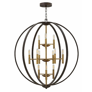 Euclid - 12 Light Large 3-Tier Orb Foyer in Transitional-Modern Style - 36 Inches Wide by 41 Inches High - 759316