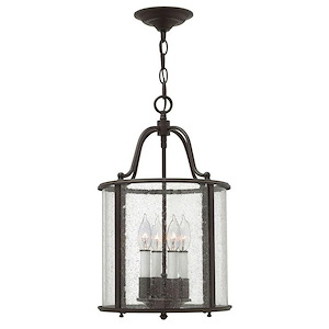 Gentry - 4 Light Medium Foyer in Traditional Style - 12 Inches Wide by 19.75 Inches High