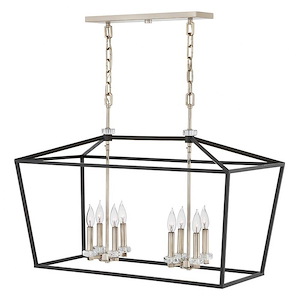 Stinson - 8 Light Linear Chandelier in Transitional Style - 34 Inches Wide by 24 Inches High