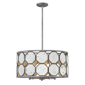 Lara - Five Light Drum Chandelier in Transitional-Glam Style - 21.75 Inches Wide by 12.75 Inches High - 1333502