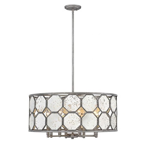 Lara - Eight Light Drum Chandelier in Transitional-Glam Style - 26.25 Inches Wide by 13.75 Inches High