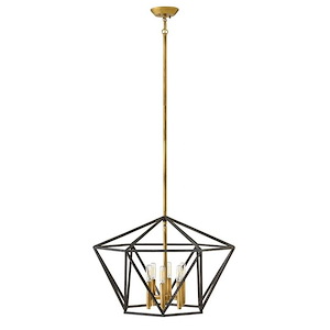 Theory - Six Light Stem Hung Pendant in Transitional-Mid-Century Modern Style - 24.25 Inches Wide by 17.75 Inches High