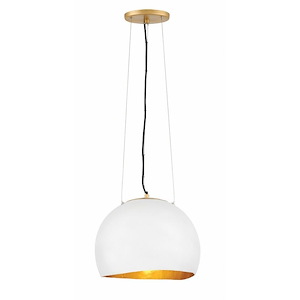 Nula - 1 Light Medium Pendant in Modern-Glam Style - 14 Inches Wide by 11.75 Inches High