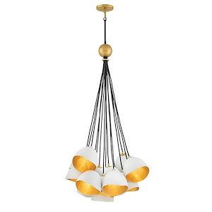 Nula - 15 Light Large Chandelier in Modern-Glam Style - 26 Inches Wide by 45 Inches High