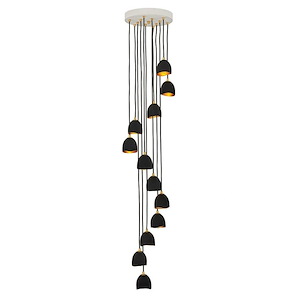 Nula - 12 Light Large Multi-Tier Chandelier in Modern-Glam Style - 18.5 Inches Wide by 73 Inches High