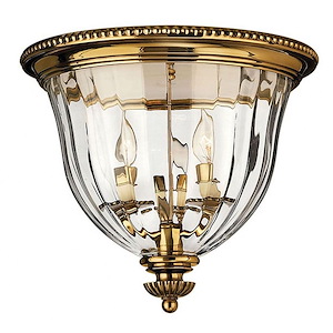 Cambridge - Three Light Small Flush Mount in Traditional Style - 14.5 Inches Wide by 13 Inches High