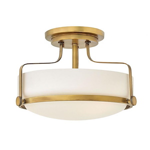 Harper - 3 Light Medium Semi-Flush Mount in Transitional Style - 14.5 Inches Wide by 10 Inches High