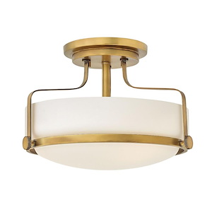 Harper - 3 Light Medium Semi-Flush Mount in Transitional Style - 14.5 Inches Wide by 10 Inches High