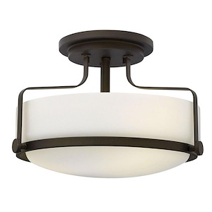 Harper - 3 Light Medium Semi-Flush Mount in Transitional Style - 14.5 Inches Wide by 10 Inches High
