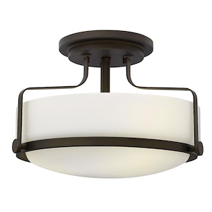 Harper - 3 Light Medium Semi-Flush Mount in Transitional Style - 14.5 Inches Wide by 10 Inches High