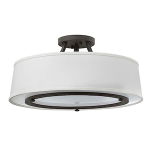 Harrison - Three Light Semi-Flush Mount in Transitional Style - 20 Inches Wide by 9.8 Inches High - 1333573