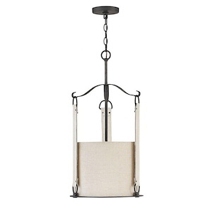 Telluride - Three Light Small Pendant in Transitional-Rustic Style - 14.25 Inches Wide by 28 Inches High