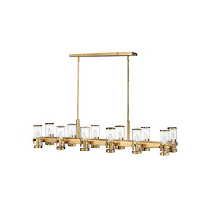 Reeve - 12 Light Linear Chandelier in Traditional-Transitional Style - 46 Inches Wide by 9 Inches High