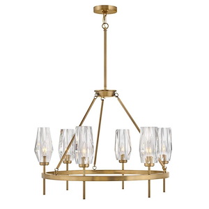 Ana - 6 Light Medium Chandelier in Modern-Glam Style - 30 Inches Wide by 22.75 Inches High