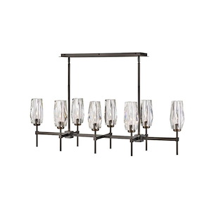 Ana - 8 Light Linear Chandelier in Modern-Glam Style - 46 Inches Wide by 14 Inches High - 1053888
