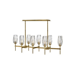Ana - 8 Light Linear Chandelier in Modern-Glam Style - 46 Inches Wide by 14 Inches High