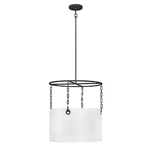 Tribeca - Four Light Medium Drum Chandelier in Transitional-Modern Style - 24 Inches Wide by 26.75 Inches High