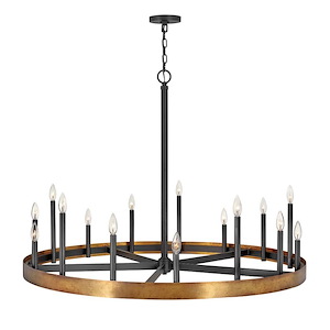 Wells - Fifteen Light Large Chandelier in Transitional-Industrial Style - 45.25 Inches Wide by 33 Inches High - 1267438