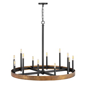 Wells - Twelve Light Round Linear Chandelier - 1333852