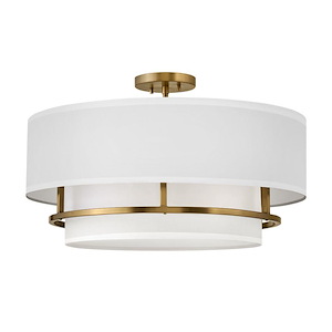 Graham - 4 Light Large Semi-Flush Mount in Transitional Style - 23 Inches Wide by 13.75 Inches High - 1032772
