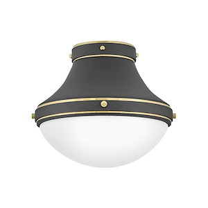 Oliver - 1 Light Flush Mount In Traditional and Transitional Style-12 Inches Tall and 14 Inches Wide - 1149777