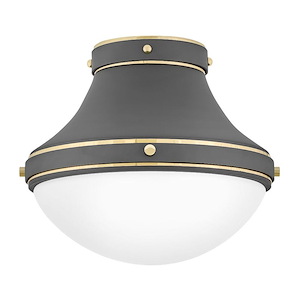 Oliver - 1 Light Flush Mount In Traditional and Transitional Style-12 Inches Tall and 14 Inches Wide - 1149777