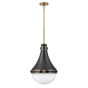 Oliver - 1 Light Medium Pendant in Traditional-Transitional Style - 14.25 Inches Wide by 21.25 Inches High