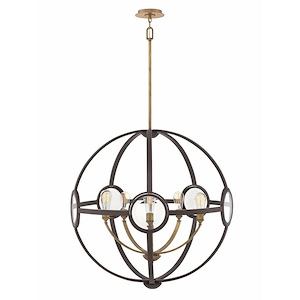 Fulham - 5 Light Large Orb Chandelier in Mid-Century Modern Style - 32 Inches Wide by 32.5 Inches High - 600073