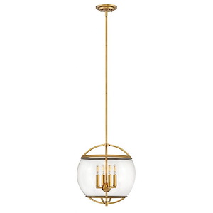 Calvin - 4 Light Medium Orb Pendant in Mid-Century Modern Style - 15 Inches Wide by 16.25 Inches High