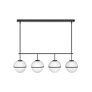 Hollis - 18W 4 LED Linear Chandelier - Transitional-Mid-Century Modern-Scandinavian Style - 42.25 Inch Wide by 13.75 Inch High