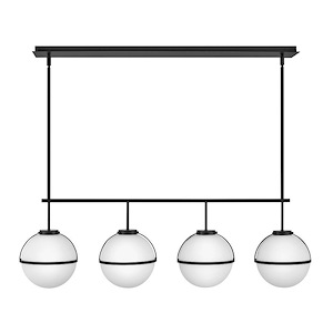 Hollis - 18W 4 LED Linear Chandelier - Transitional-Mid-Century Modern-Scandinavian Style - 42.25 Inch Wide by 13.75 Inch High - 1032812