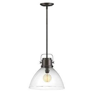 Malone - 1 Light Medium Pendant in Transitional-Industrial Style - 15.5 Inches Wide by 15.25 Inches High