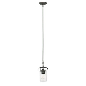 Casa - 1 Light Small Pendant in Rustic Style - 5.25 Inches Wide by 13 Inches High - 1024368