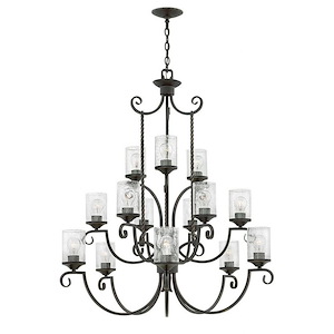 Casa - Fifteen Light Foyer in Rustic Style - 42 Inches Wide by 45.5 Inches High