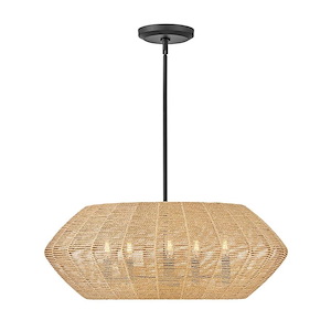 Luca - 5 Light Medium Drum Chandelier in Transitional-Coastal Style - 28 Inches Wide by 11 Inches High - 1032841